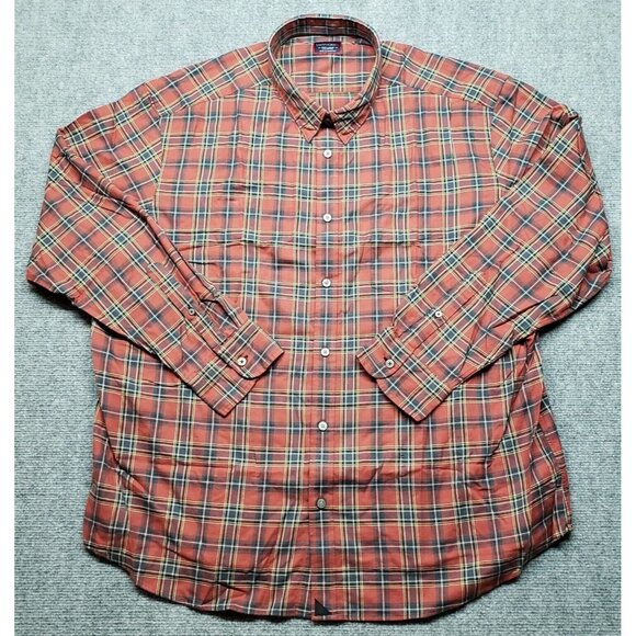 UNTUCKit Catarratto Shirt Mens 3XL Red Plaid Long Sleeve Flannel Button Up New - Picture 1 of 10